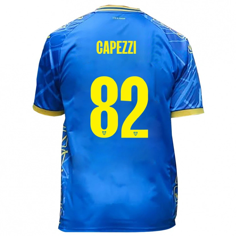 Danxen Kinder Leonardo Capezzi #82 Himmelblau Gelb Heimtrikot Trikot 2025/26 T-Shirt Österreich