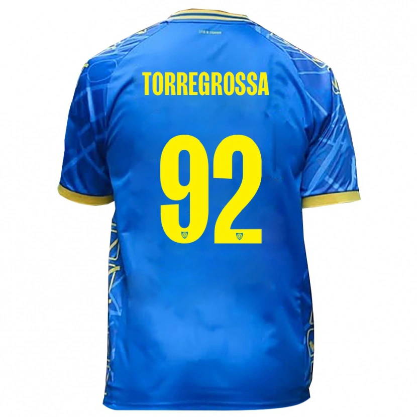 Danxen Kinder Ernesto Torregrossa #92 Himmelblau Gelb Heimtrikot Trikot 2025/26 T-Shirt Österreich