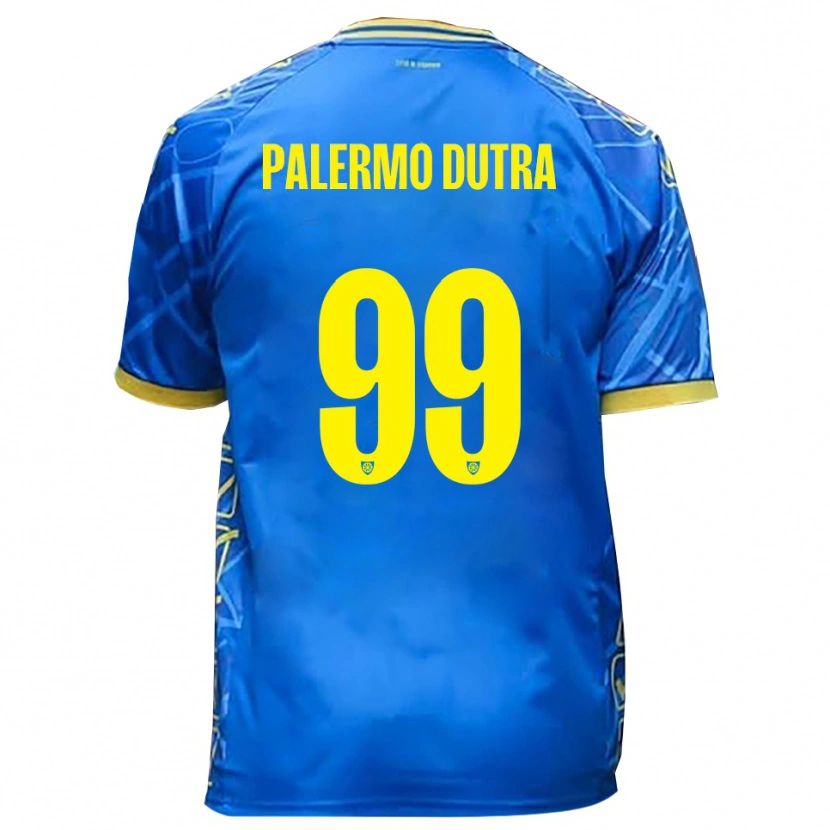 Danxen Kinder Ryduan Palermo Dutra #99 Himmelblau Gelb Heimtrikot Trikot 2025/26 T-Shirt Österreich