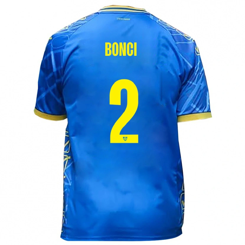 Danxen Kinder Alberto Bonci #2 Himmelblau Gelb Heimtrikot Trikot 2025/26 T-Shirt Österreich
