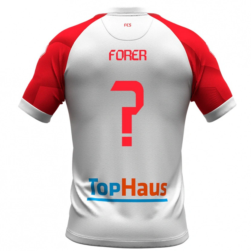 Danxen Kinder Gabriel Forer #0 Weiß Rot Heimtrikot Trikot 2025/26 T-Shirt Österreich