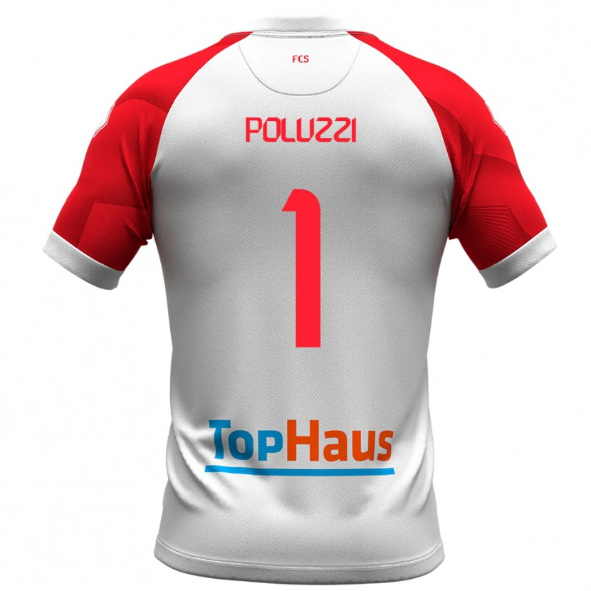 Danxen Kinder Giacomo Poluzzi #1 Weiß Rot Heimtrikot Trikot 2025/26 T-Shirt Österreich
