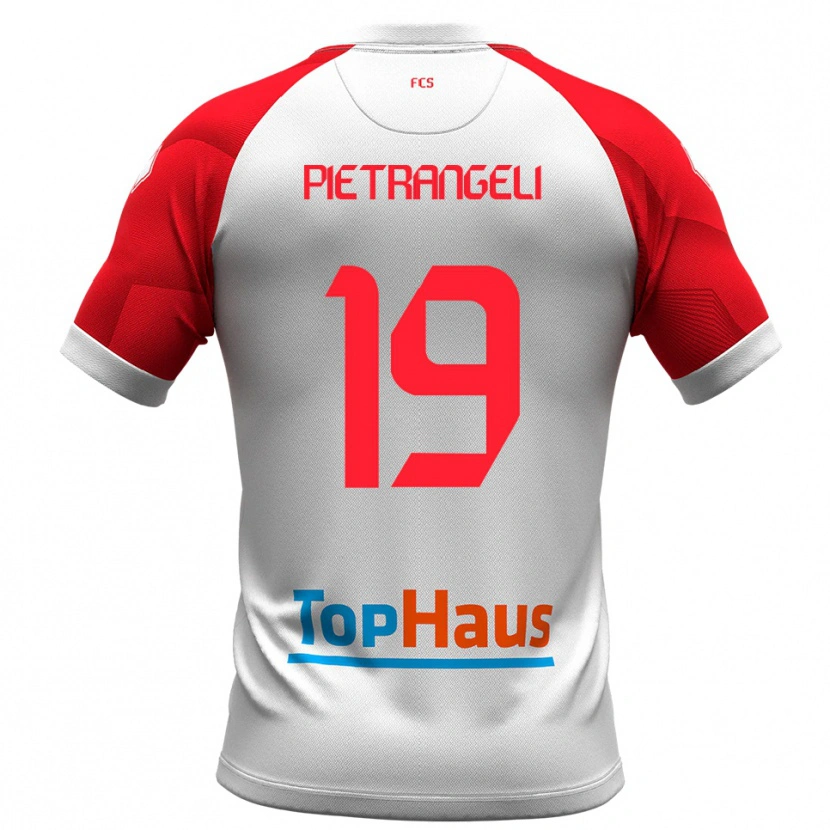 Danxen Kinder Nicola Pietrangeli #19 Weiß Rot Heimtrikot Trikot 2025/26 T-Shirt Österreich
