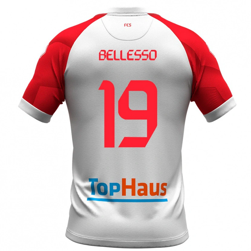 Danxen Kinder Daniele Bellesso #19 Weiß Rot Heimtrikot Trikot 2025/26 T-Shirt Österreich