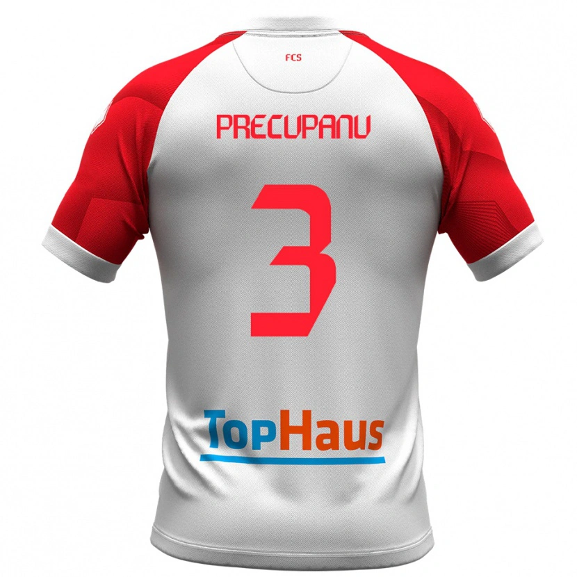 Danxen Kinder Stefano Precupanu #3 Weiß Rot Heimtrikot Trikot 2025/26 T-Shirt Österreich