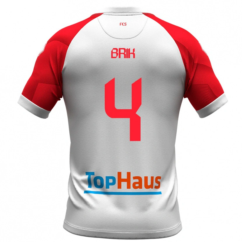 Danxen Kinder Dhirar Brik #4 Weiß Rot Heimtrikot Trikot 2025/26 T-Shirt Österreich
