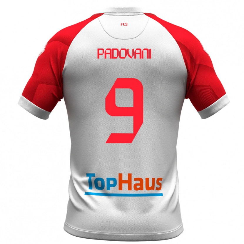 Danxen Kinder Simone Padovani #9 Weiß Rot Heimtrikot Trikot 2025/26 T-Shirt Österreich