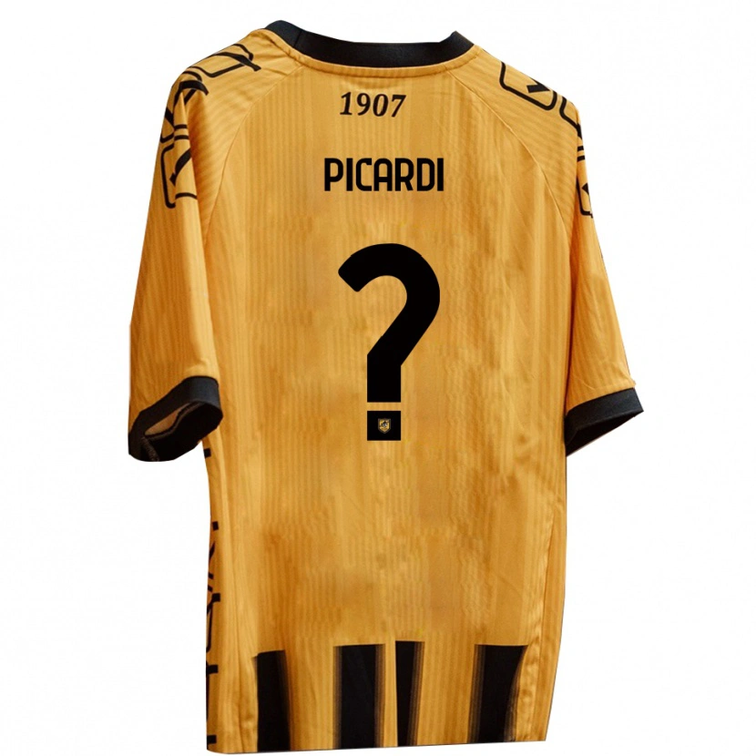 Danxen Kinder Davide Picardi #0 Gelb Schwarz Heimtrikot Trikot 2025/26 T-Shirt Österreich