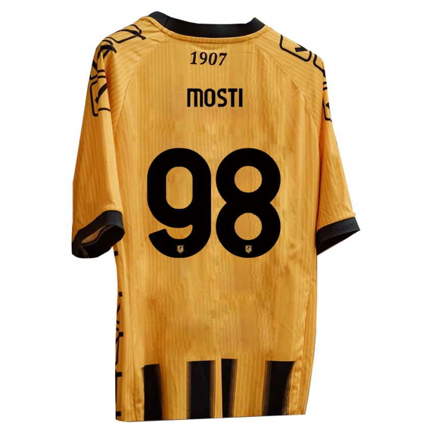 Danxen Kinder Nicola Mosti #98 Gelb Schwarz Heimtrikot Trikot 2025/26 T-Shirt Österreich