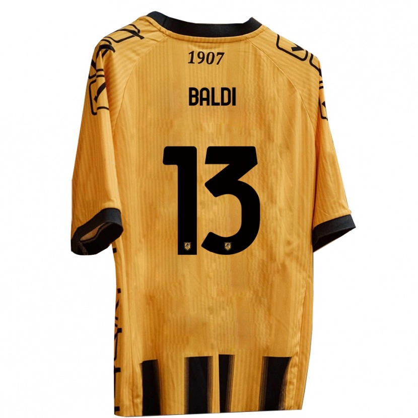 Danxen Kinder Matteo Baldi #13 Gelb Schwarz Heimtrikot Trikot 2025/26 T-Shirt Österreich