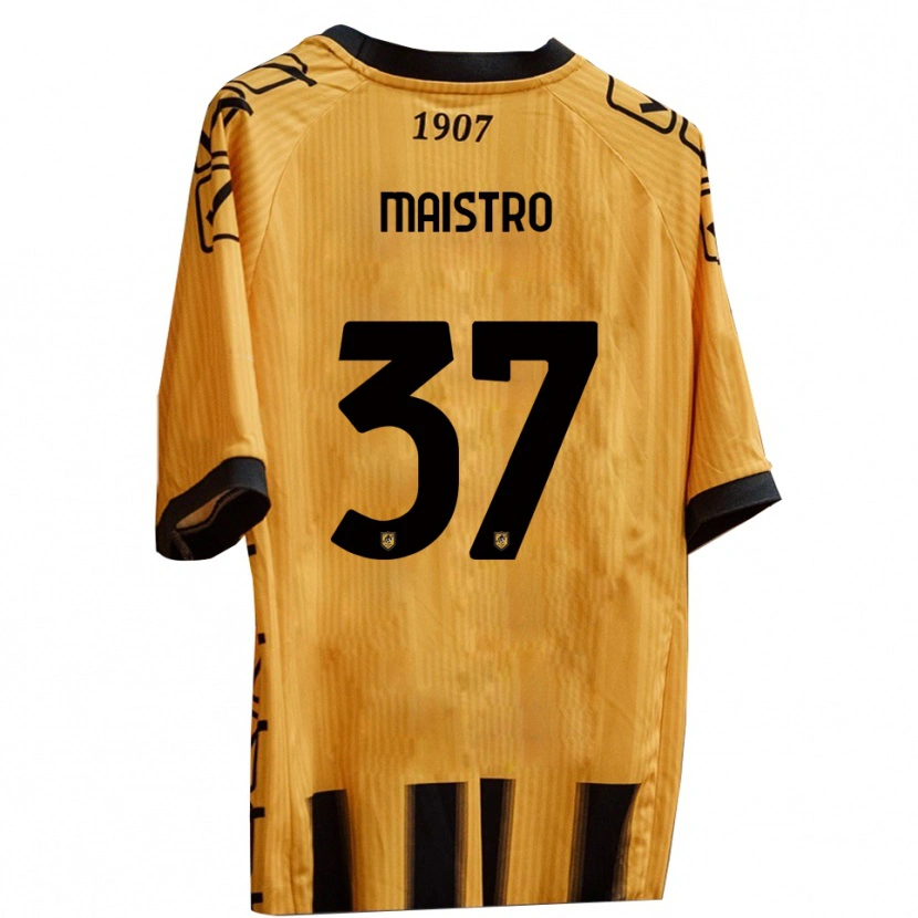 Danxen Kinder Fabio Maistro #37 Gelb Schwarz Heimtrikot Trikot 2025/26 T-Shirt Österreich