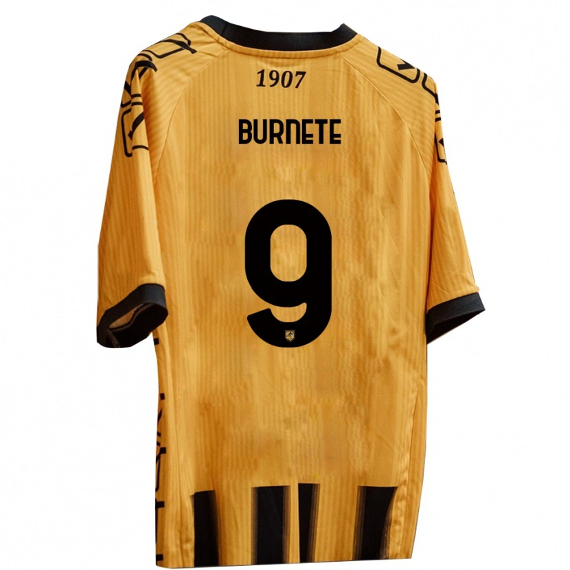 Danxen Kinder Rareș Burnete #9 Gelb Schwarz Heimtrikot Trikot 2025/26 T-Shirt Österreich