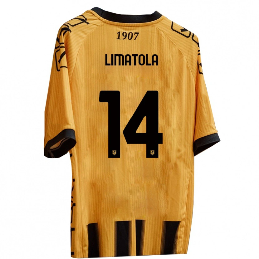 Danxen Kinder Luigi Limatola #14 Gelb Schwarz Heimtrikot Trikot 2025/26 T-Shirt Österreich
