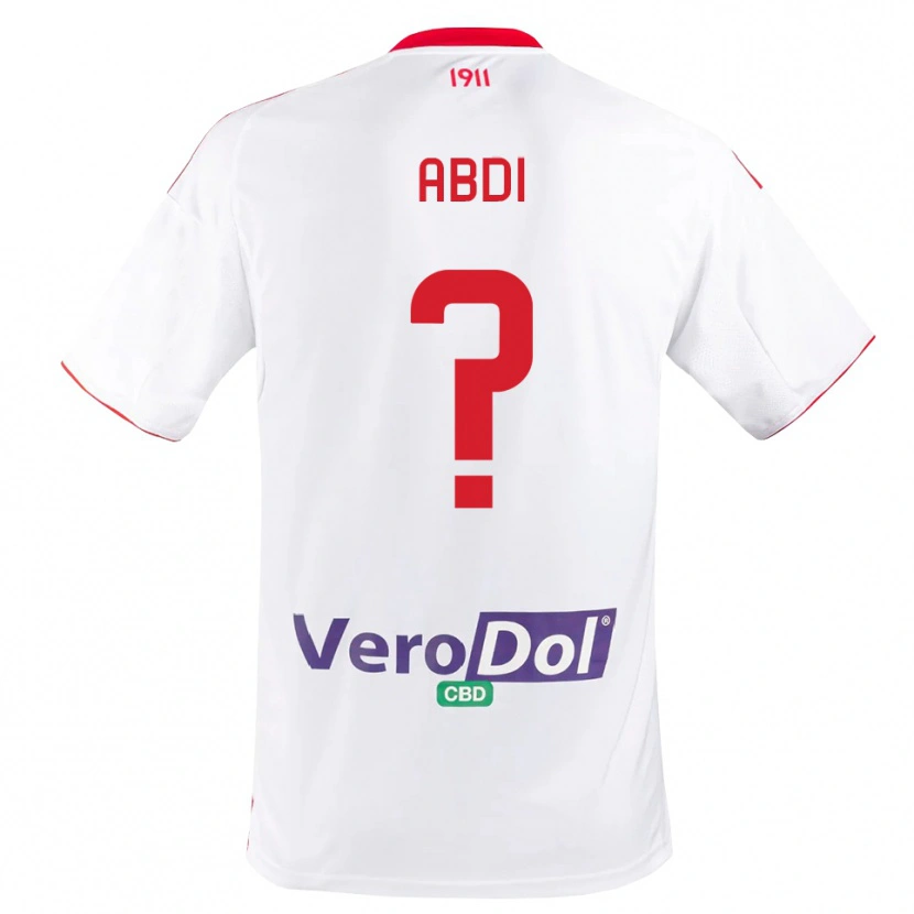Danxen Kinder Ernest Abdi #0 Weiß Rot Heimtrikot Trikot 2025/26 T-Shirt Österreich