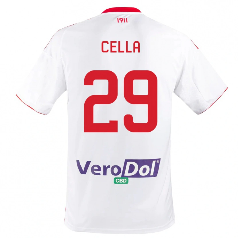 Danxen Kinder Stefano Cella #29 Weiß Rot Heimtrikot Trikot 2025/26 T-Shirt Österreich