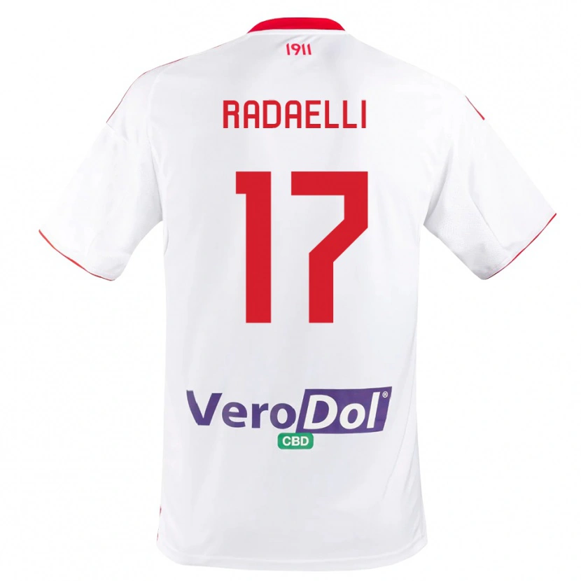 Danxen Kinder Nicolò Radaelli #17 Weiß Rot Heimtrikot Trikot 2025/26 T-Shirt Österreich