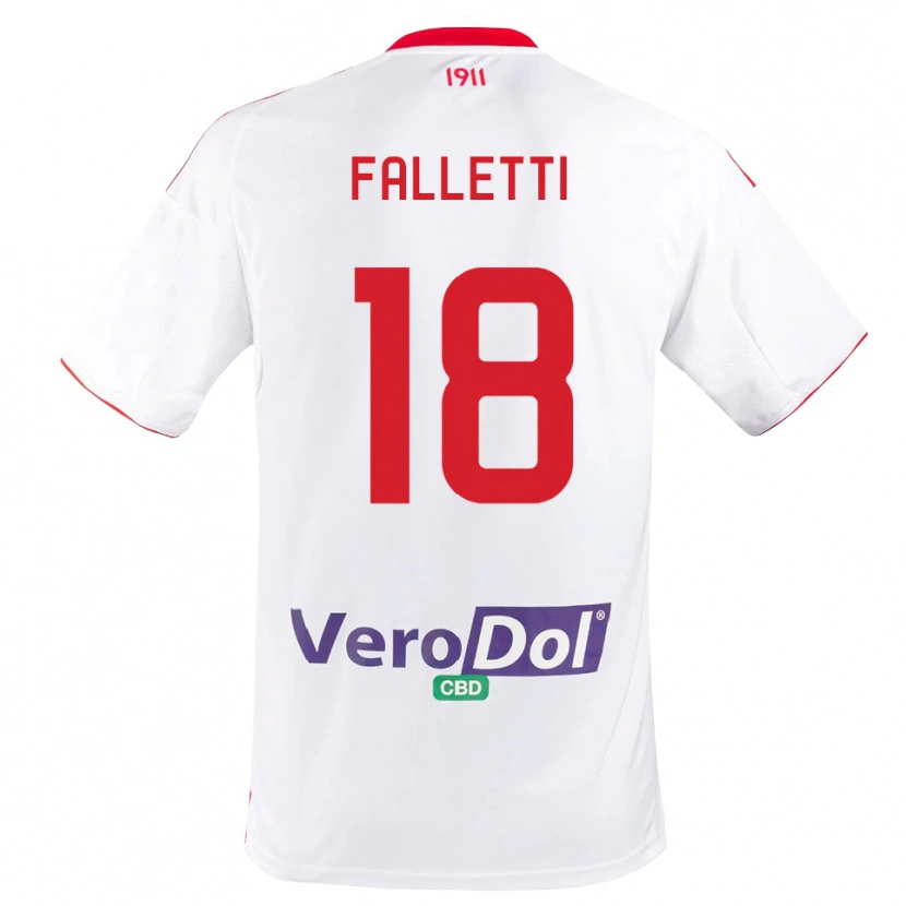 Danxen Kinder César Falletti #18 Weiß Rot Heimtrikot Trikot 2025/26 T-Shirt Österreich