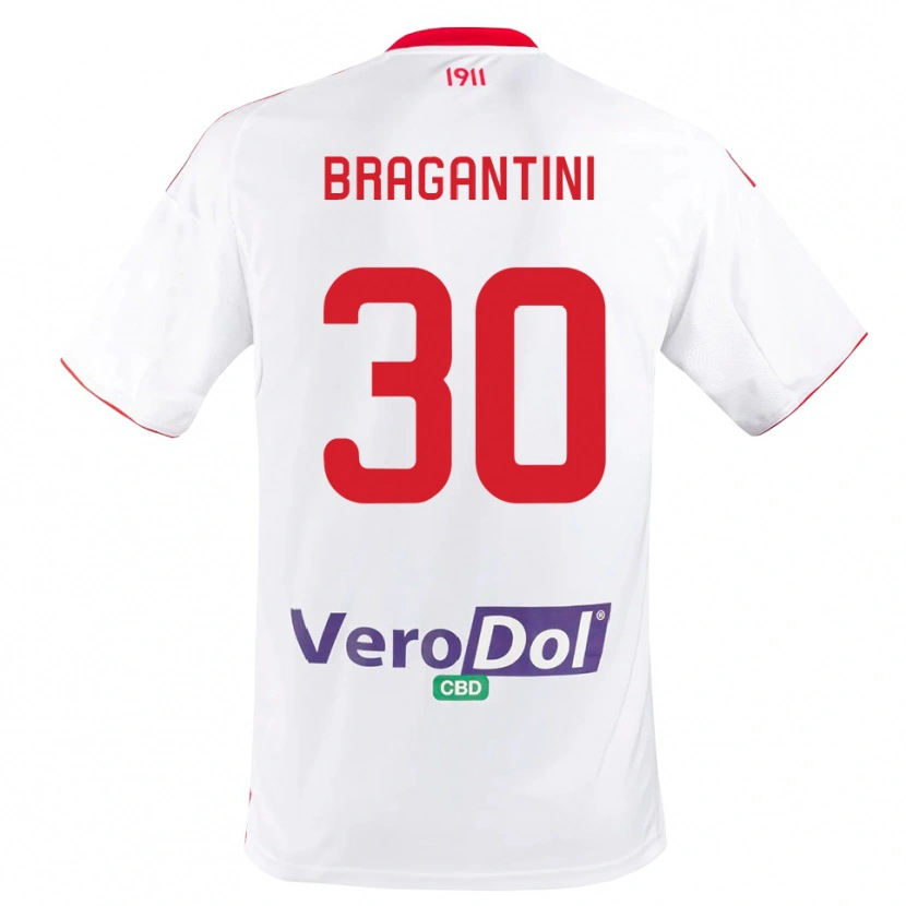 Danxen Kinder Davide Bragantini #30 Weiß Rot Heimtrikot Trikot 2025/26 T-Shirt Österreich