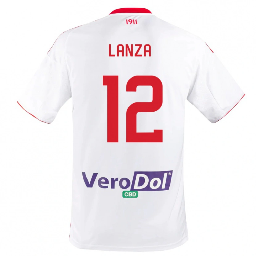 Danxen Kinder Cesare Lanza #12 Weiß Rot Heimtrikot Trikot 2025/26 T-Shirt Österreich
