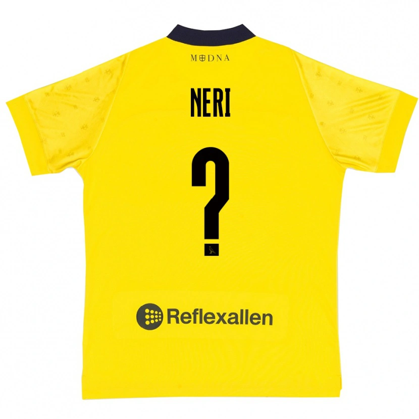 Danxen Kinder Jacopo Neri #0 Gelb Marineblau Heimtrikot Trikot 2025/26 T-Shirt Österreich