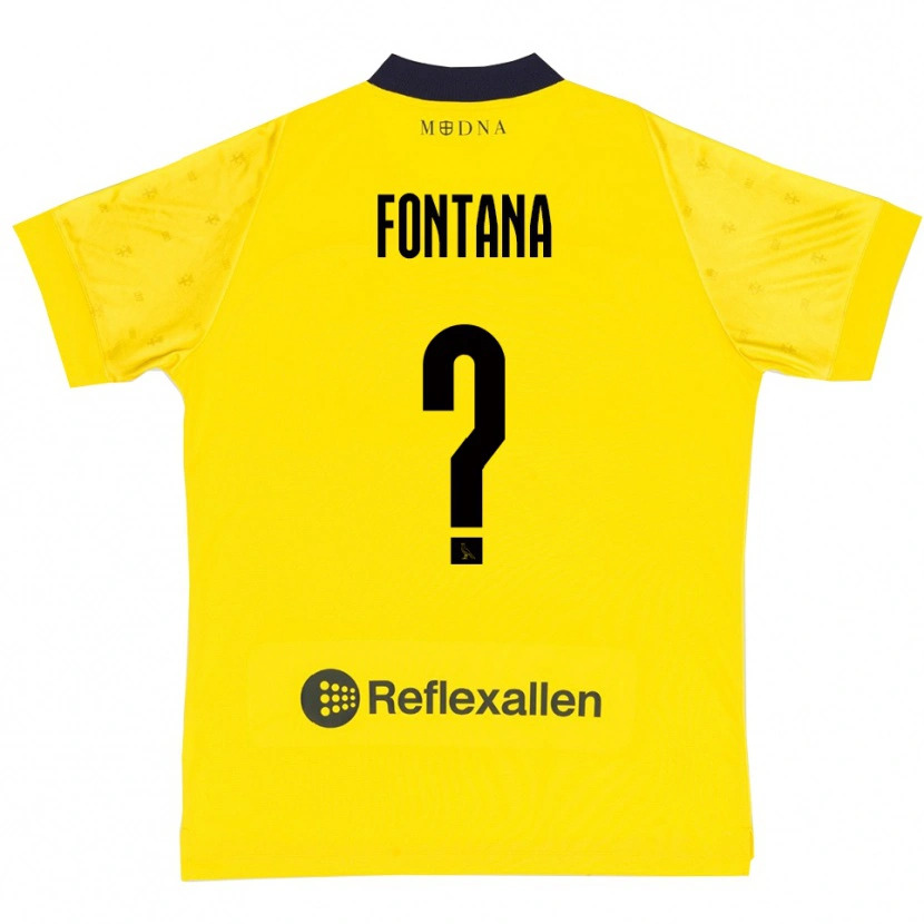 Danxen Kinder Brando Fontana #0 Gelb Marineblau Heimtrikot Trikot 2025/26 T-Shirt Österreich