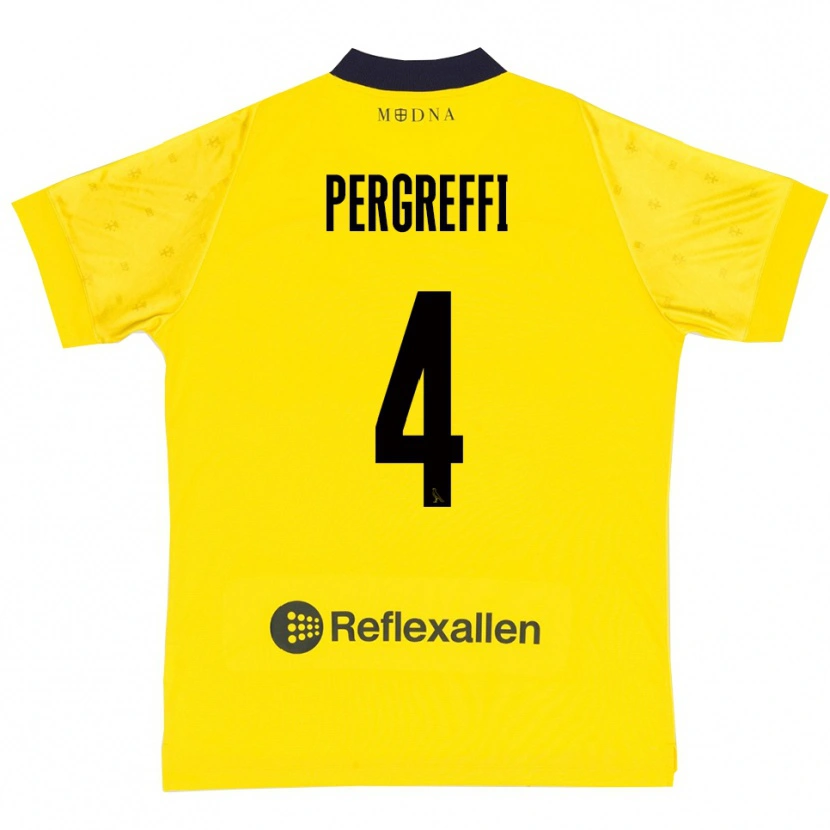 Danxen Kinder Antonio Pergreffi #4 Gelb Marineblau Heimtrikot Trikot 2025/26 T-Shirt Österreich