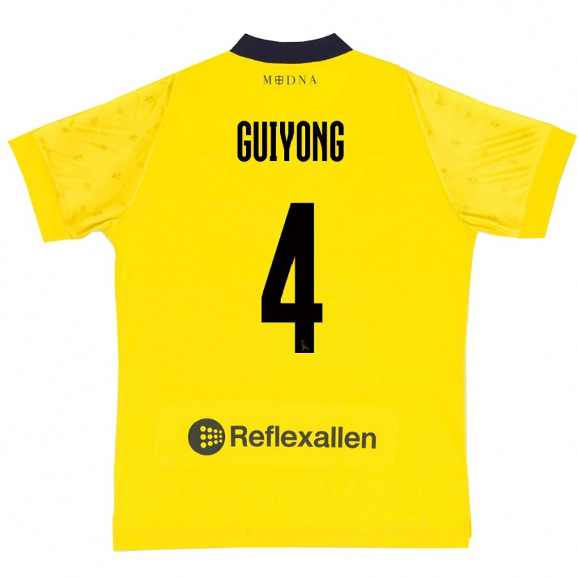 Danxen Kinder Franck Guiyong #4 Gelb Marineblau Heimtrikot Trikot 2025/26 T-Shirt Österreich