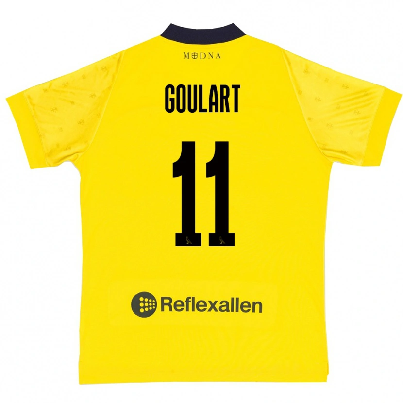 Danxen Kinder Yago Goulart #11 Gelb Marineblau Heimtrikot Trikot 2025/26 T-Shirt Österreich