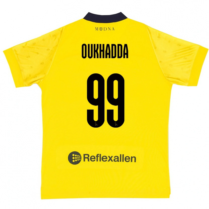 Danxen Kinder Shady Oukhadda #99 Gelb Marineblau Heimtrikot Trikot 2025/26 T-Shirt Österreich