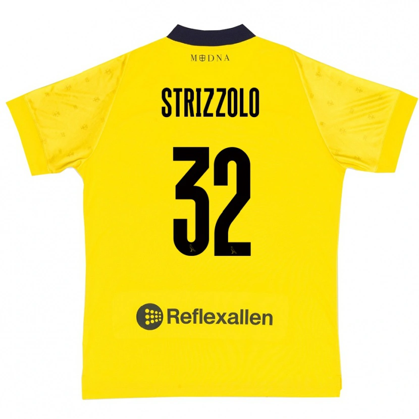 Danxen Kinder Luca Strizzolo #32 Gelb Marineblau Heimtrikot Trikot 2025/26 T-Shirt Österreich