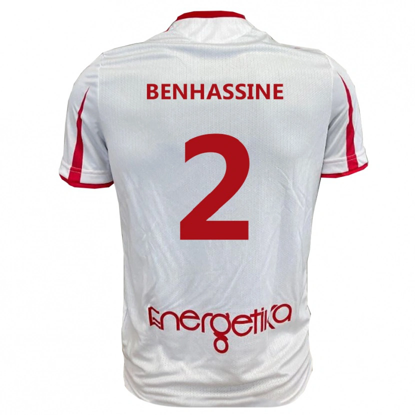 Danxen Kinder Bilel Benhassine #2 Weiß Rot Heimtrikot Trikot 2025/26 T-Shirt Österreich