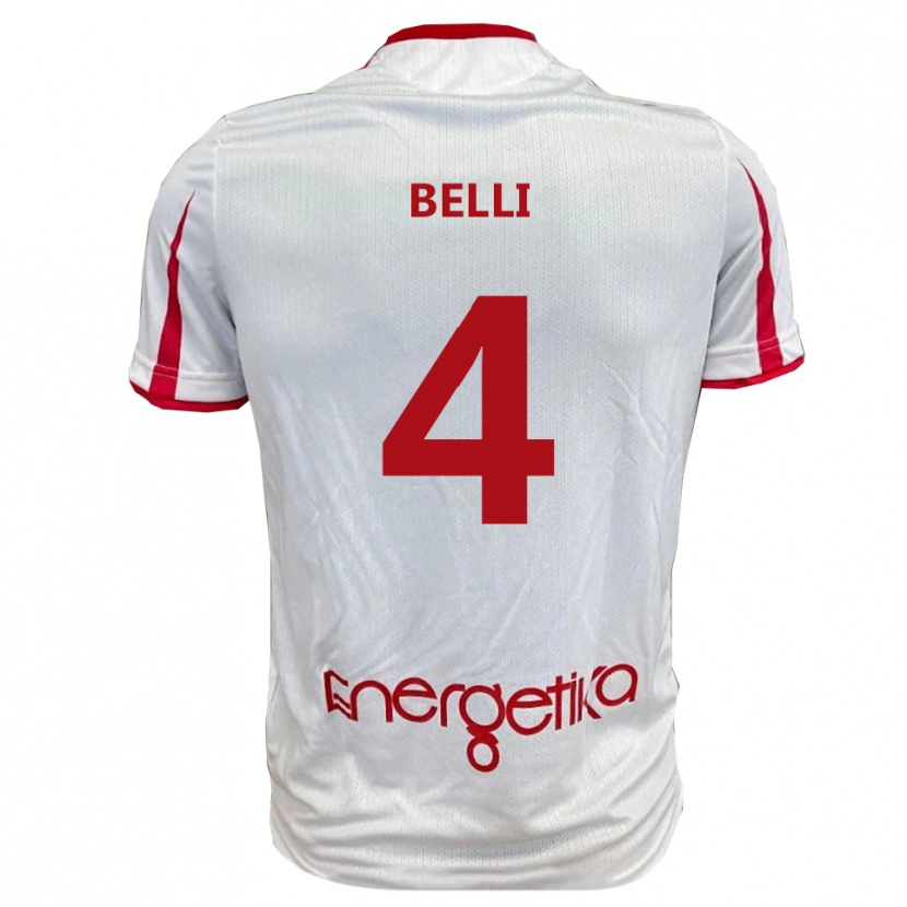 Danxen Kinder Francesco Belli #4 Weiß Rot Heimtrikot Trikot 2025/26 T-Shirt Österreich