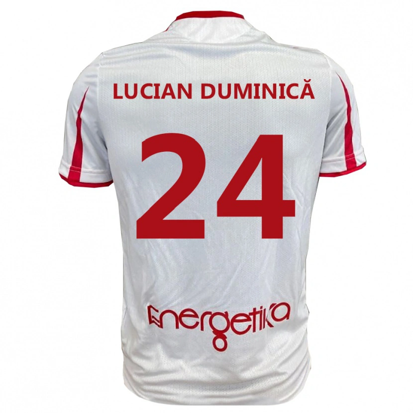 Danxen Kinder Nicolae Lucian Duminică #24 Weiß Rot Heimtrikot Trikot 2025/26 T-Shirt Österreich