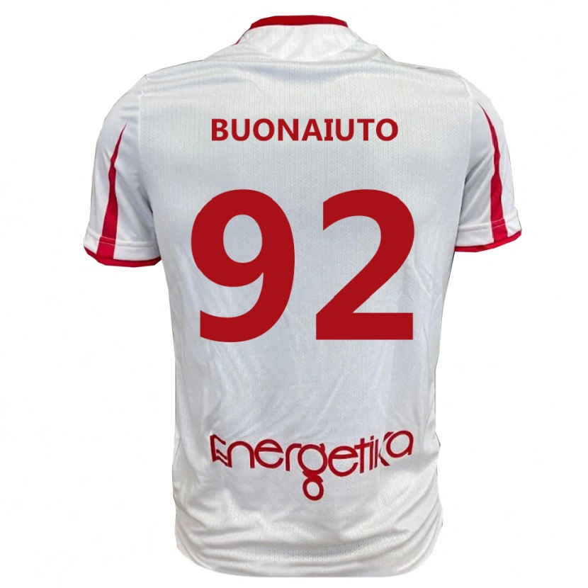 Danxen Kinder Cristian Buonaiuto #92 Weiß Rot Heimtrikot Trikot 2025/26 T-Shirt Österreich