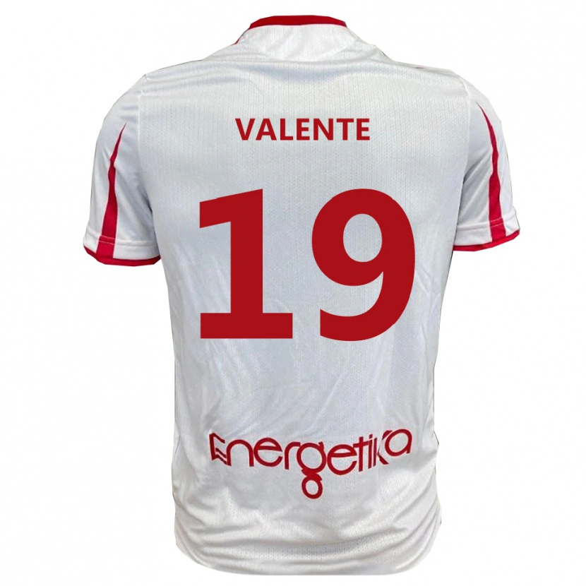 Danxen Kinder Nicola Valente #19 Weiß Rot Heimtrikot Trikot 2025/26 T-Shirt Österreich