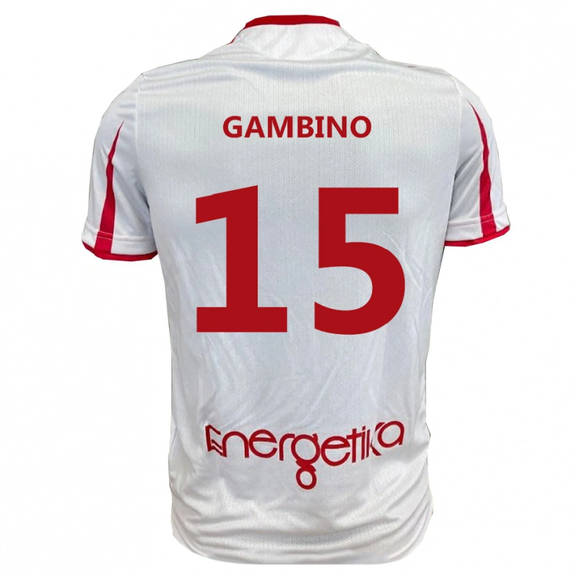 Danxen Kinder Christian Gambino #15 Weiß Rot Heimtrikot Trikot 2025/26 T-Shirt Österreich