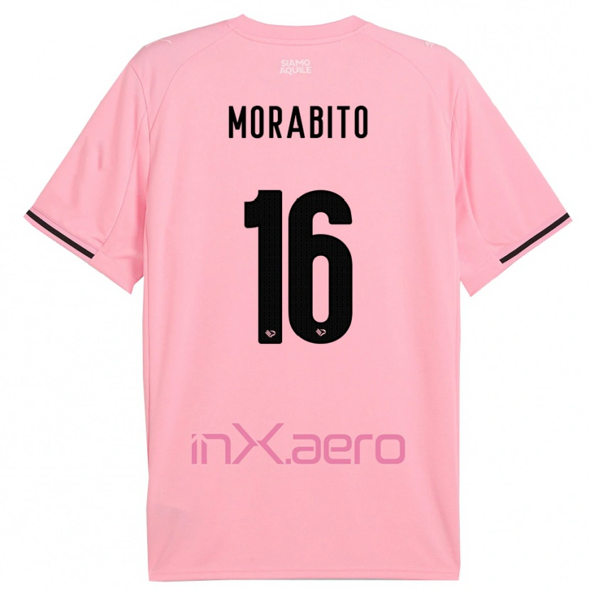 Danxen Kinder Gioele Maria Morabito #16 Pink Schwarz Heimtrikot Trikot 2025/26 T-Shirt Österreich