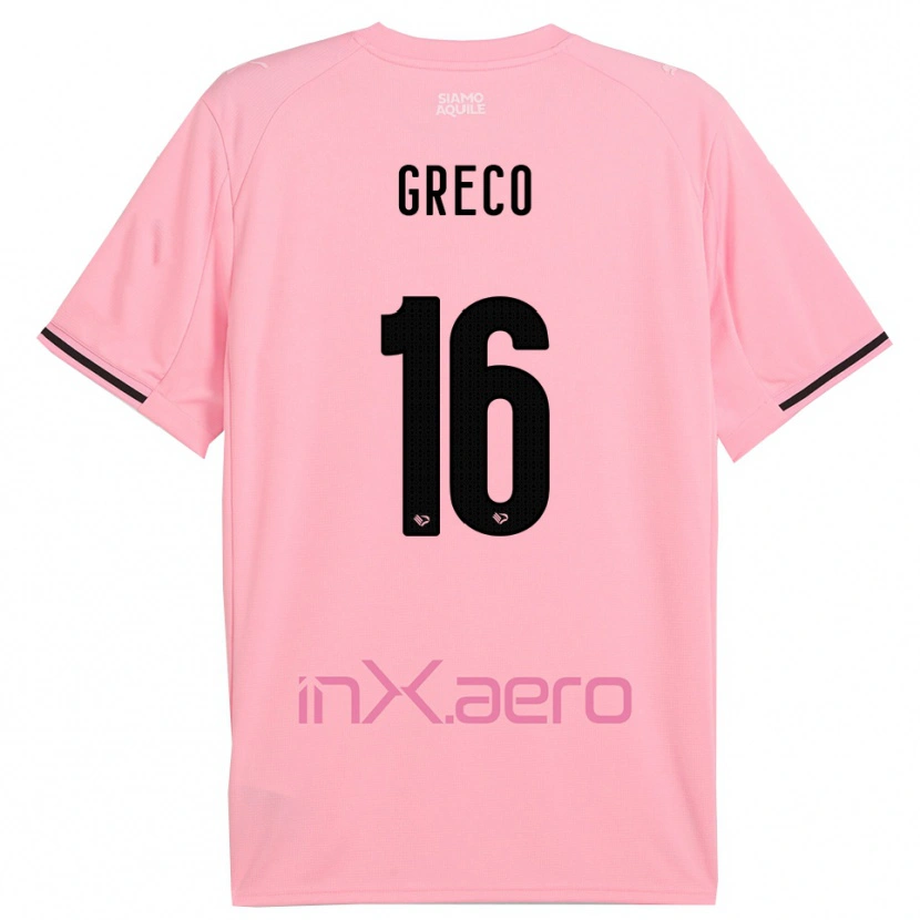 Danxen Kinder Riccardo Greco #16 Pink Schwarz Heimtrikot Trikot 2025/26 T-Shirt Österreich
