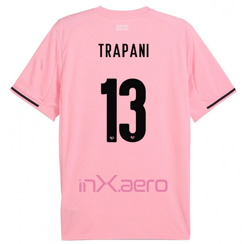 Danxen Kinder Nicolò Trapani #13 Pink Schwarz Heimtrikot Trikot 2025/26 T-Shirt Österreich