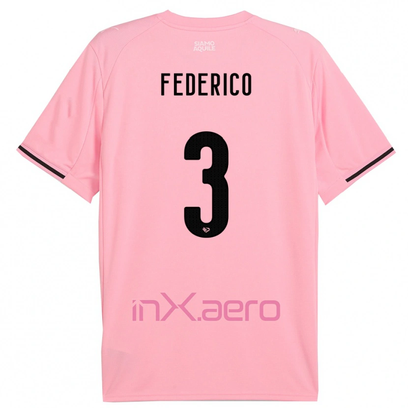 Danxen Kinder Davide Federico #3 Pink Schwarz Heimtrikot Trikot 2025/26 T-Shirt Österreich