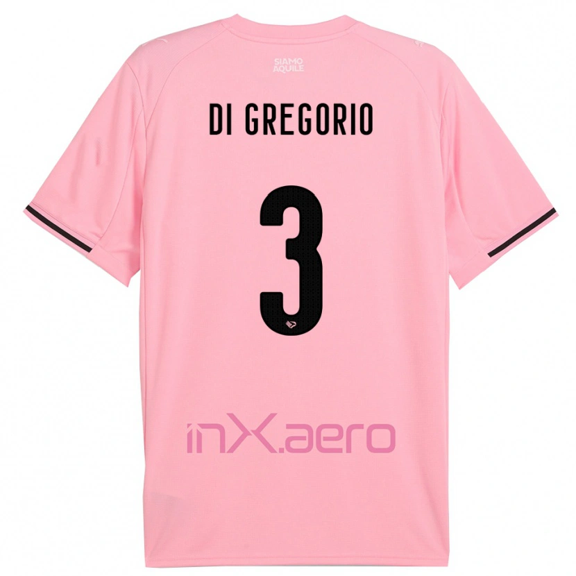 Danxen Kinder Angelo Di Gregorio #3 Pink Schwarz Heimtrikot Trikot 2025/26 T-Shirt Österreich