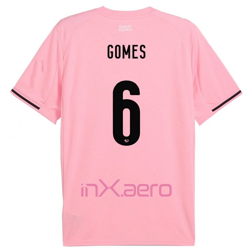 Danxen Kinder Claudio Gomes #6 Pink Schwarz Heimtrikot Trikot 2025/26 T-Shirt Österreich