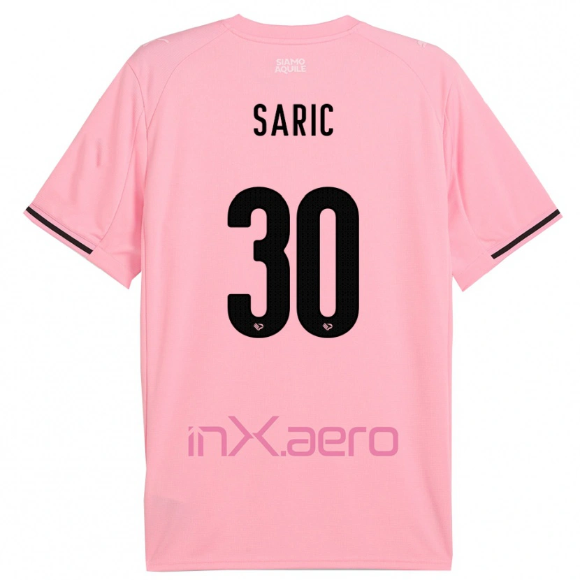 Danxen Kinder Dario Saric #30 Pink Schwarz Heimtrikot Trikot 2025/26 T-Shirt Österreich
