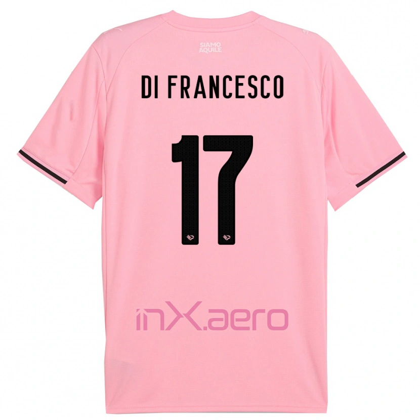 Danxen Kinder Federico Di Francesco #17 Pink Schwarz Heimtrikot Trikot 2025/26 T-Shirt Österreich
