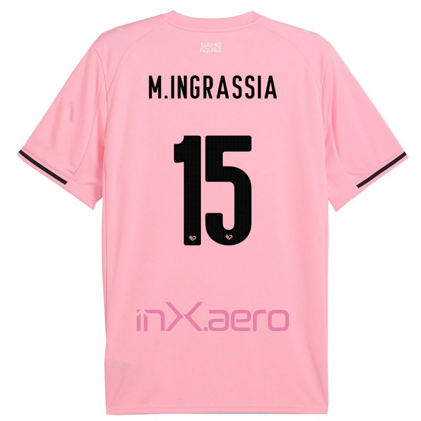 Danxen Kinder Manuel Ingrassia #15 Pink Schwarz Heimtrikot Trikot 2025/26 T-Shirt Österreich