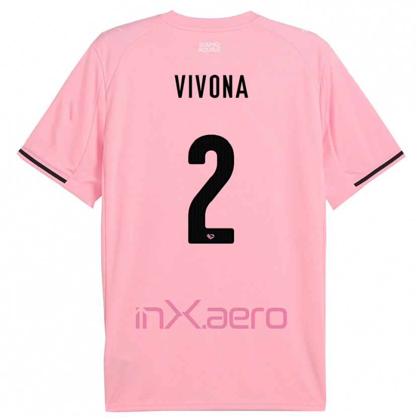 Danxen Kinder Samuele Vivona #2 Pink Schwarz Heimtrikot Trikot 2025/26 T-Shirt Österreich