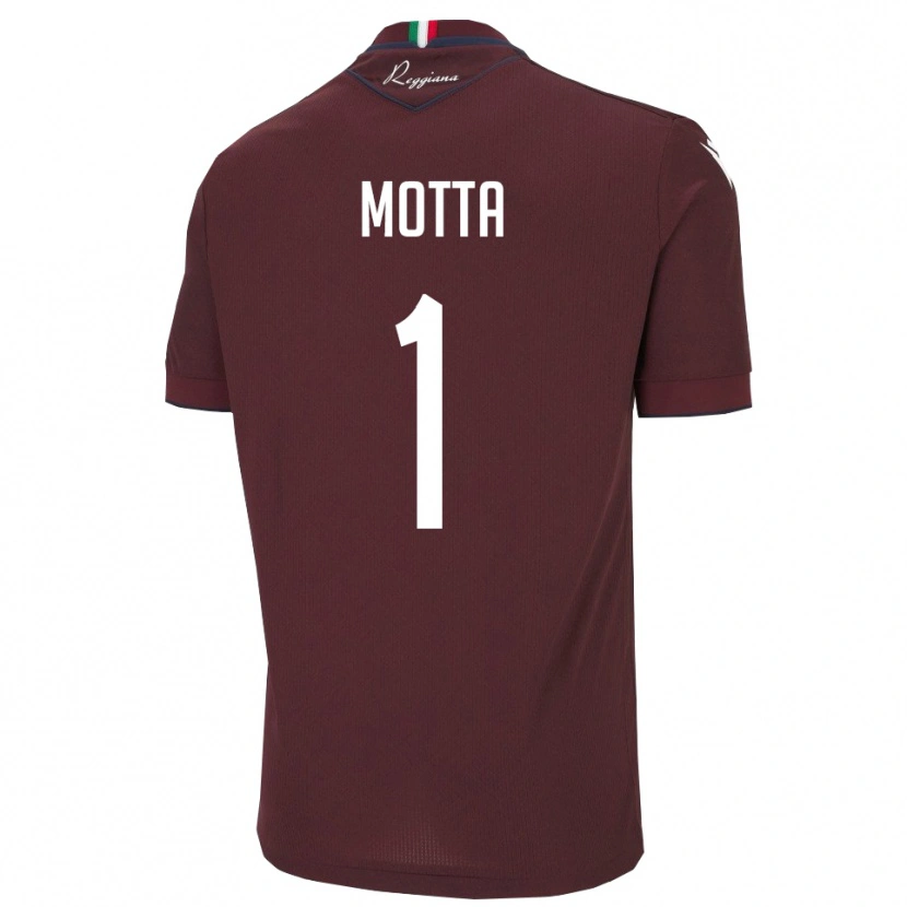 Danxen Kinder Edoardo Motta #1 Burgund Weiß Heimtrikot Trikot 2025/26 T-Shirt Österreich