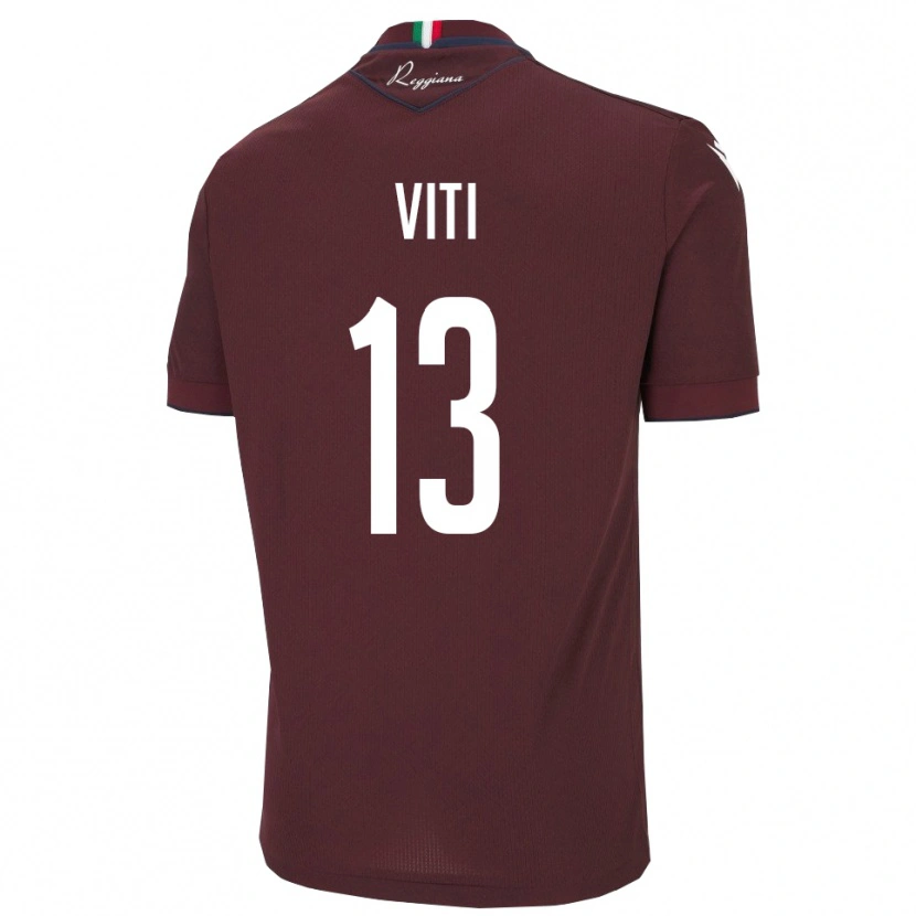 Danxen Kinder Jacopo Viti #13 Burgund Weiß Heimtrikot Trikot 2025/26 T-Shirt Österreich
