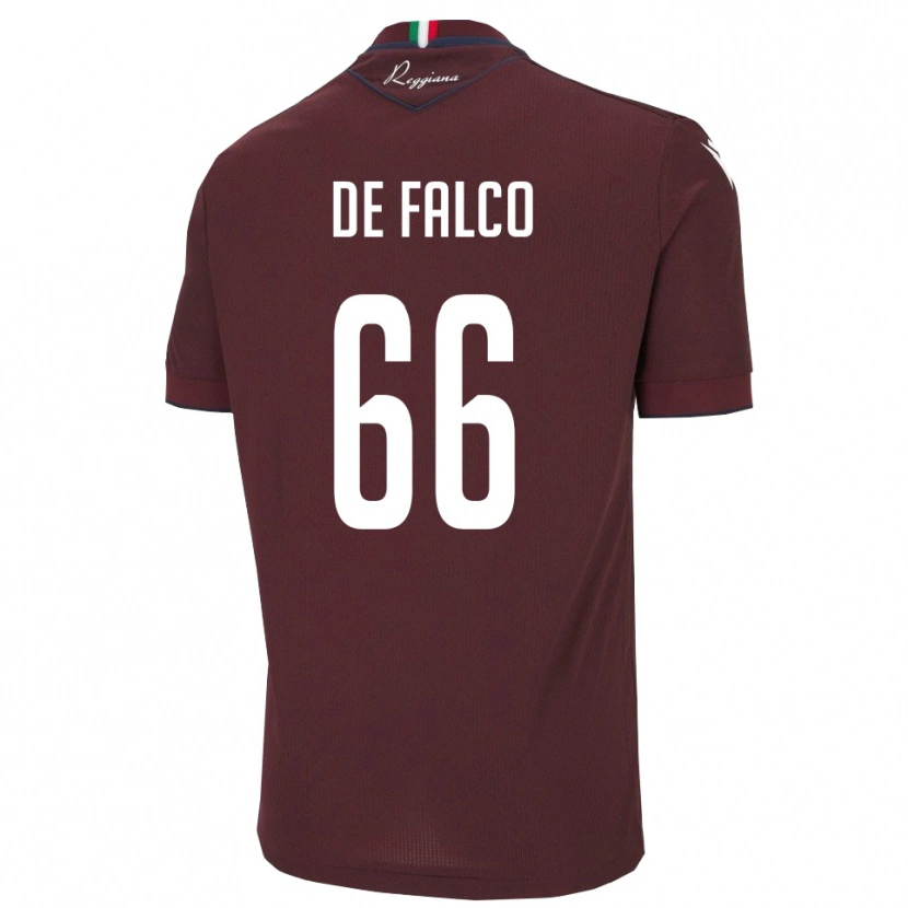 Danxen Kinder Cristian De Falco #66 Burgund Weiß Heimtrikot Trikot 2025/26 T-Shirt Österreich