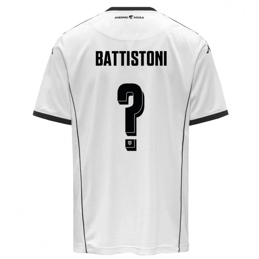 Danxen Kinder Gabriele Battistoni #0 Weiß Schwarz Heimtrikot Trikot 2025/26 T-Shirt Österreich